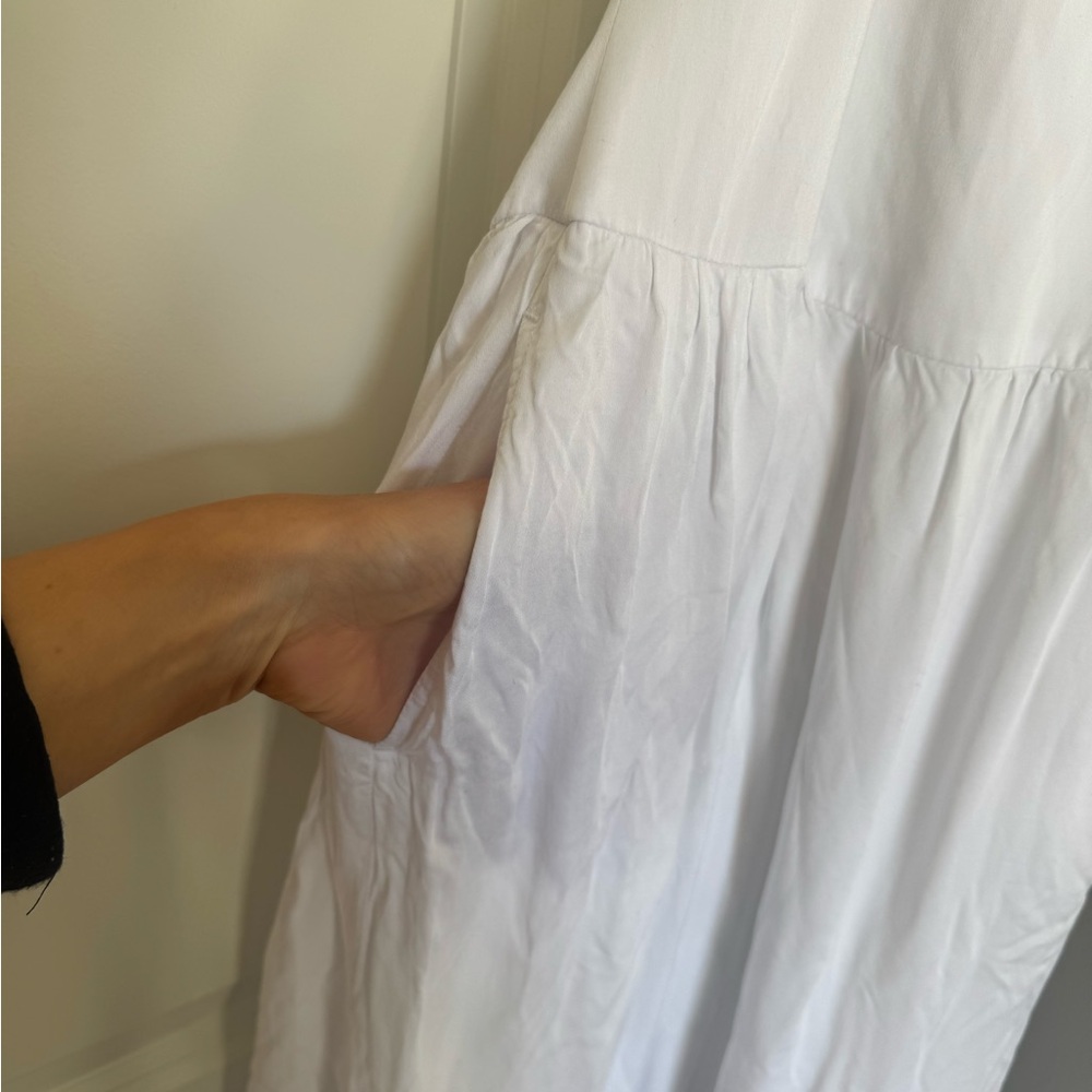 Meshki Harriette Halter Midi Dress in white. - Picture 3 of 5